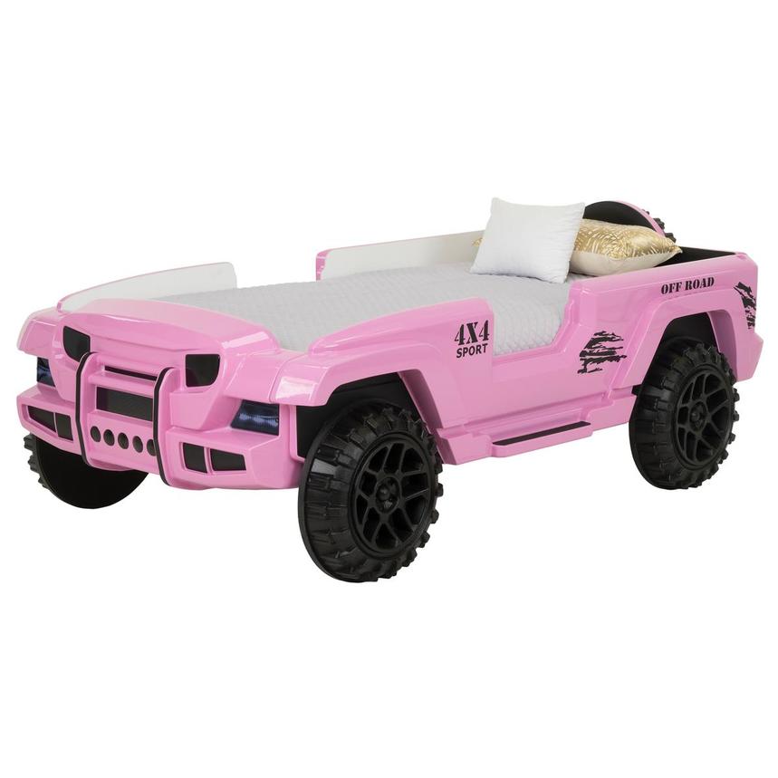 OFF-Road Pink Twin Car Bed w/Mattress  alternate image, 2 of 10 images.