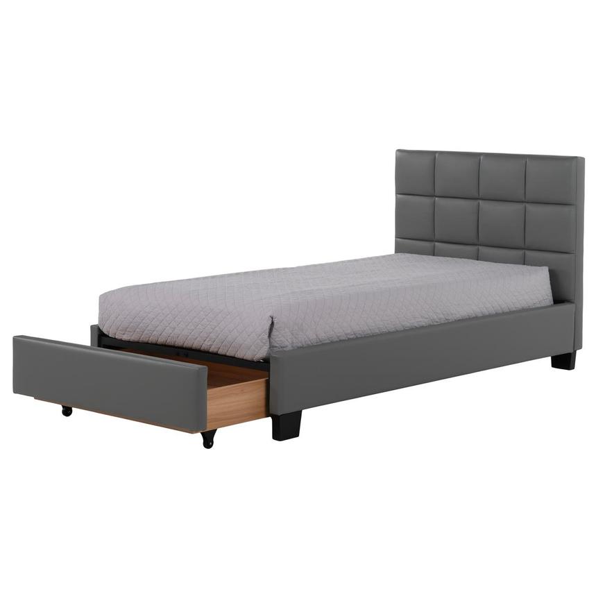 Raven Gray Twin Storage Bed  alternate image, 2 of 8 images.