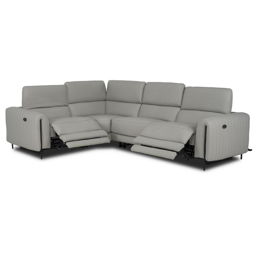 Marcelo 2.0 Leather Power Reclining Sectional with 4PCS/2PWR alternate image, 2 of 9 images.