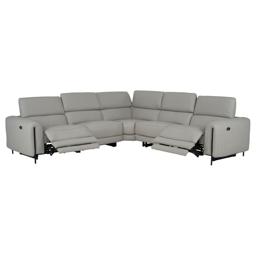 Marcelo Leather Power Reclining Sectional with 5PCS/2PWR  alternate image, 2 of 9 images.