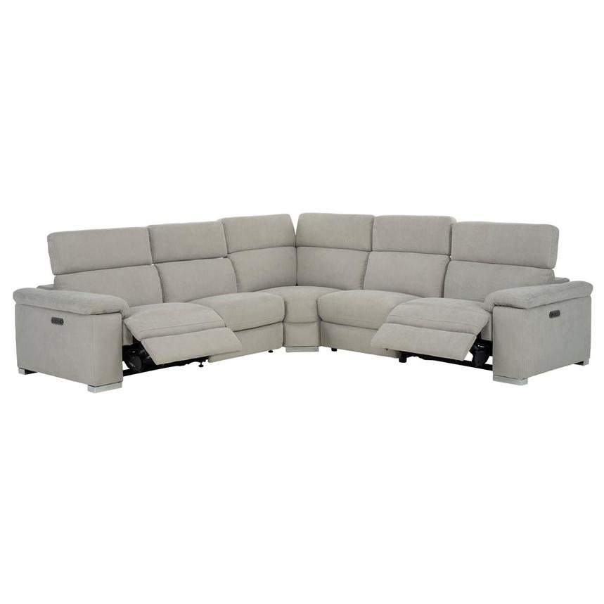 Karly Light Gray Power Reclining Sectional with 5PCS/2PWR  alternate image, 2 of 8 images.