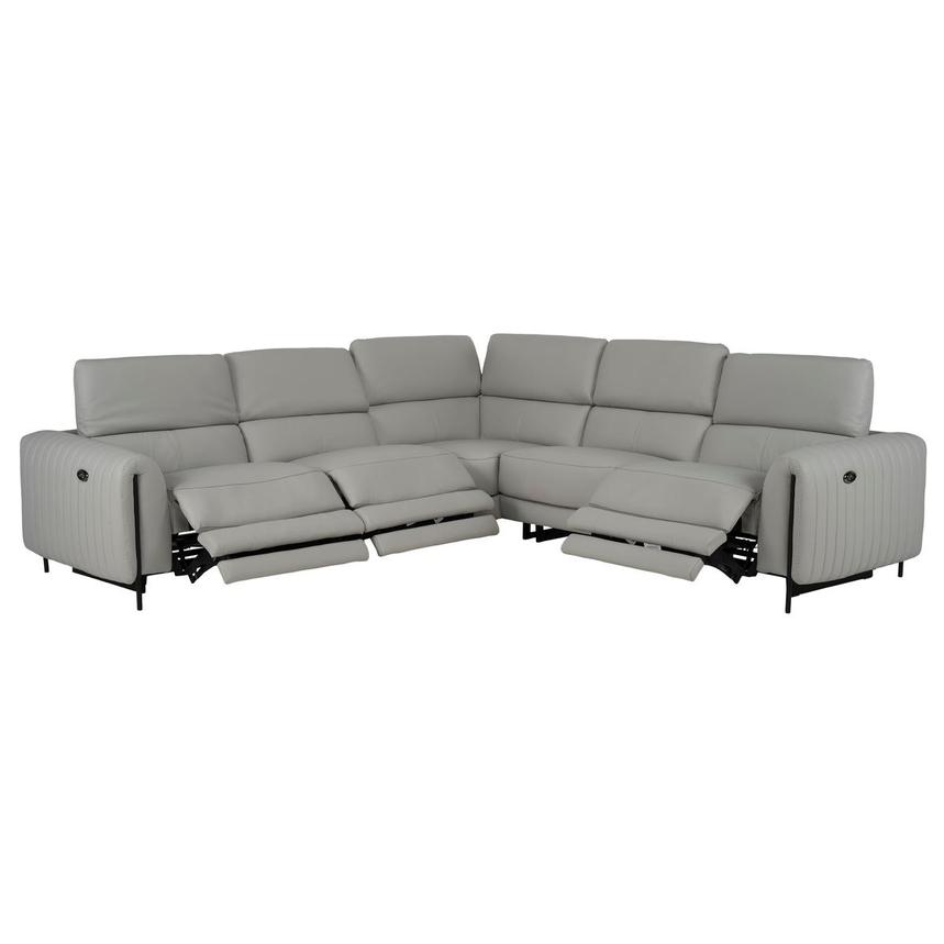 Marcelo Leather Power Reclining Sectional with 5PCS/3PWR  alternate image, 2 of 9 images.
