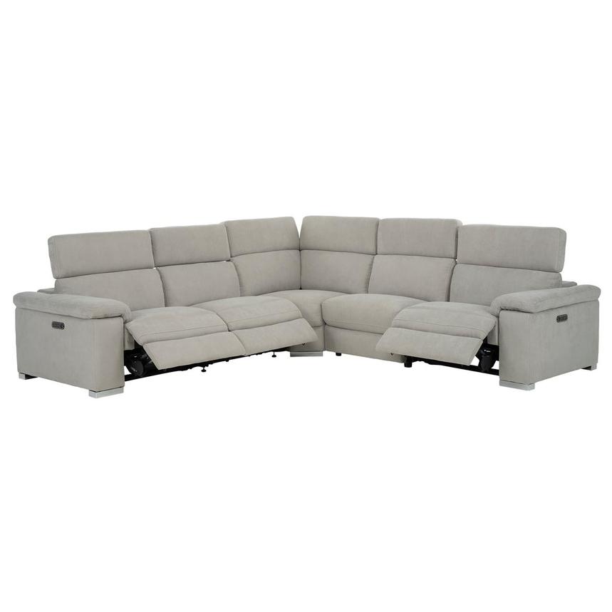 Karly Light Gray Power Reclining Sectional with 5PCS/3PWR  alternate image, 2 of 8 images.