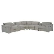 Karly Light Gray Power Reclining Sectional with 7PCS/3PWR  main image, 1 of 12 images.