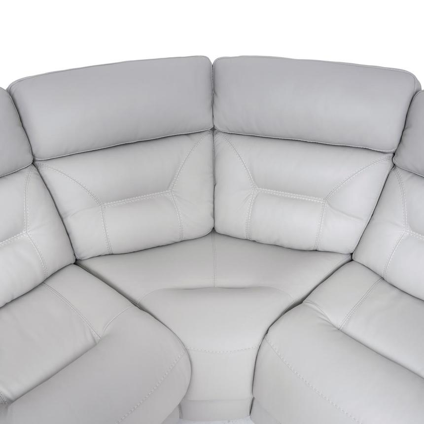 Palmer Leather Power Reclining Sectional with 5PCS/2PWR alternate image, 4 of 7 images.