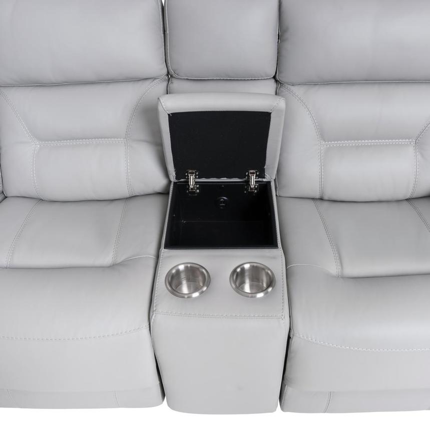 Palmer Leather Power Reclining Sectional with 6PCS/3PWR  alternate image, 5 of 10 images.