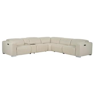 Samar Leather Power Reclining Sectional with 6PCS/3PWR