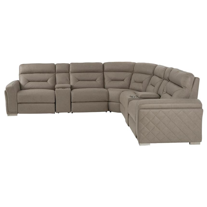 Kim Taupe Power Reclining Sectional with 7PCS/3PWR  alternate image, 4 of 10 images.