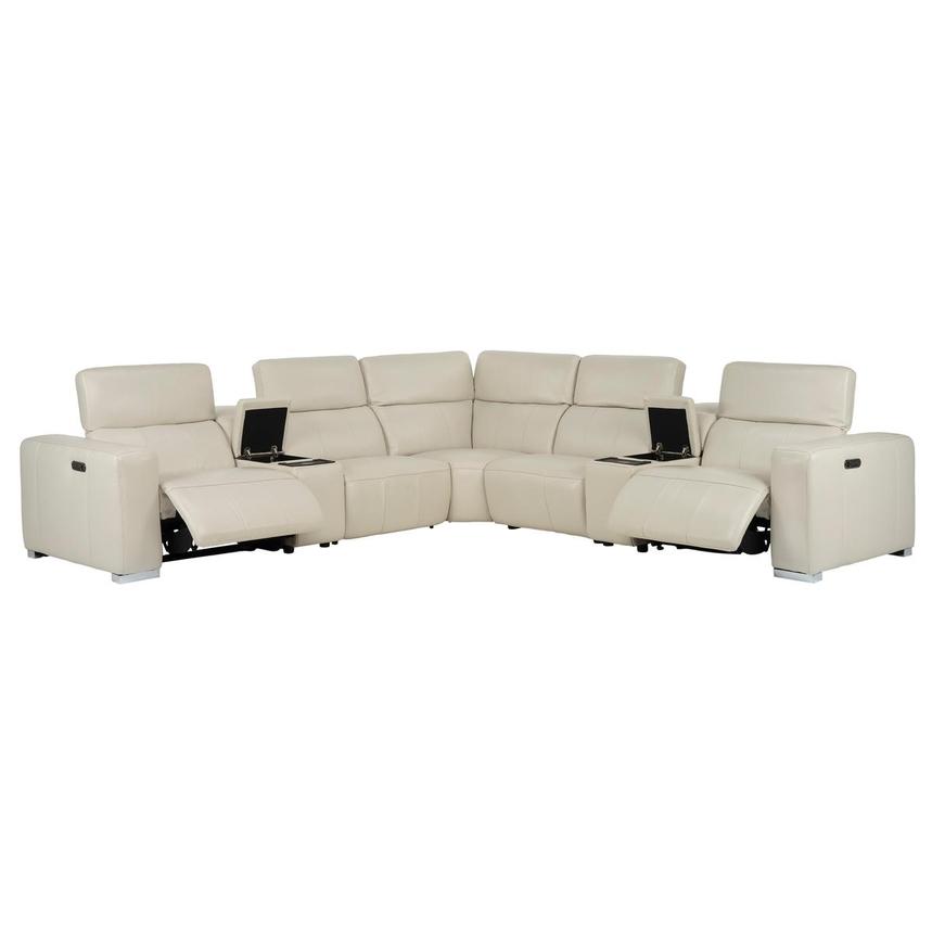 Samar Leather Power Reclining Sectional with 7PCS/3PWR alternate image, 2 of 13 images.