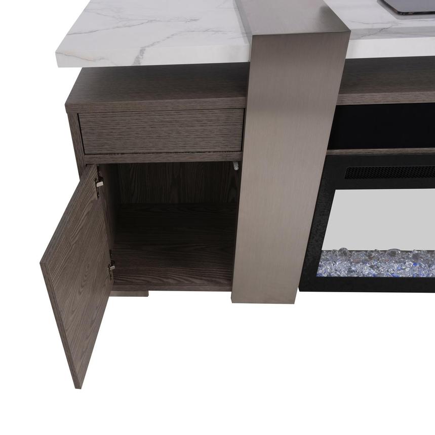 Totem Gray/Marble Electric Fireplace  alternate image, 7 of 15 images.
