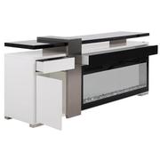 Totem White/Black Electric Fireplace  alternate image, 4 of 15 images.