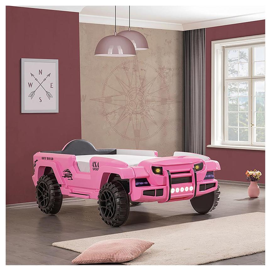 OFF-Road Pink Twin Car Bed w/Mattress  alternate image, 2 of 12 images.