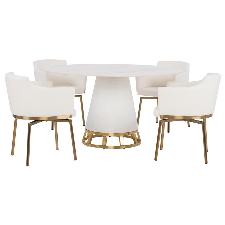 Khloe/Kairy 5Piece Round Dining Set El Dorado Furniture