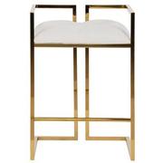 Dixie White/Gold Counter Stool  alternate image, 2 of 8 images.