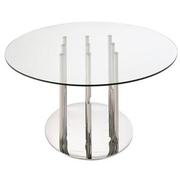 Cascada Silver Round Dining Table  alternate image, 3 of 6 images.