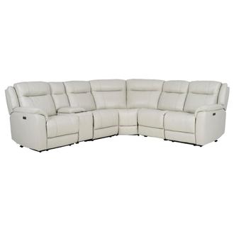 Samuel Leather Power Reclining Sectional with 6PCS/2PWR