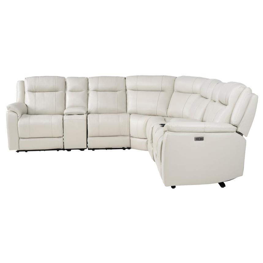 Samuel Leather Power Reclining Sectional with 7PCS/3PWR  alternate image, 4 of 11 images.