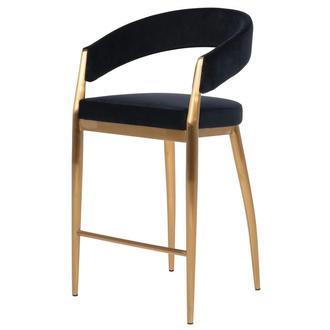 Britney Black Counter Stool