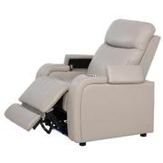 Neptune Gray Leather Power Recliner  alternate image, 3 of 16 images.