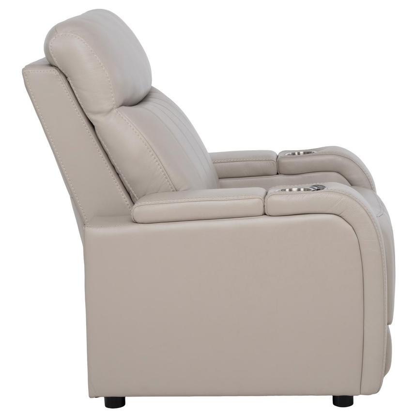Neptune Gray Leather Power Recliner  alternate image, 4 of 15 images.