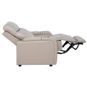 Neptune Gray Leather Power Recliner  alternate image, 5 of 15 images.