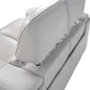 Charlette Silver Leather Power Reclining Loveseat  alternate image, 9 of 12 images.