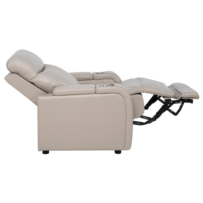 Neptune Gray Leather Power Recliner  alternate image, 6 of 16 images.