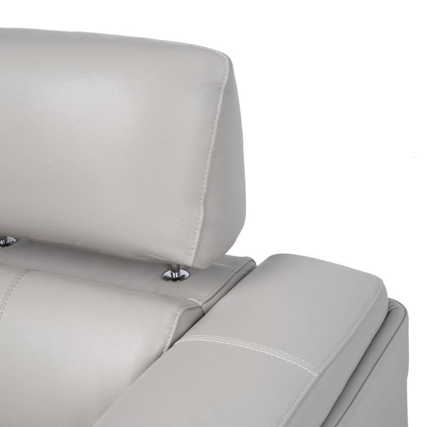 Charlette Silver Leather Power Reclining Sofa alternate image, 7 of 13 images.
