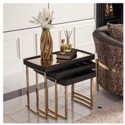 Lainey Black Nesting Tables Set of 3  alternate image, 2 of 10 images.