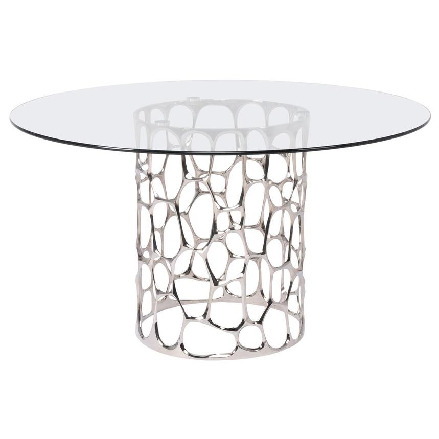 Anders Silver Round Dining Table  main image, 1 of 5 images.