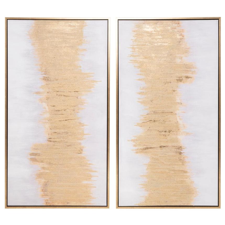 Brush Gold Set of 2 Canvas Wall Art  main image, 1 of 6 images.