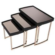 Lainey Black Nesting Tables Set of 3  alternate image, 7 of 10 images.