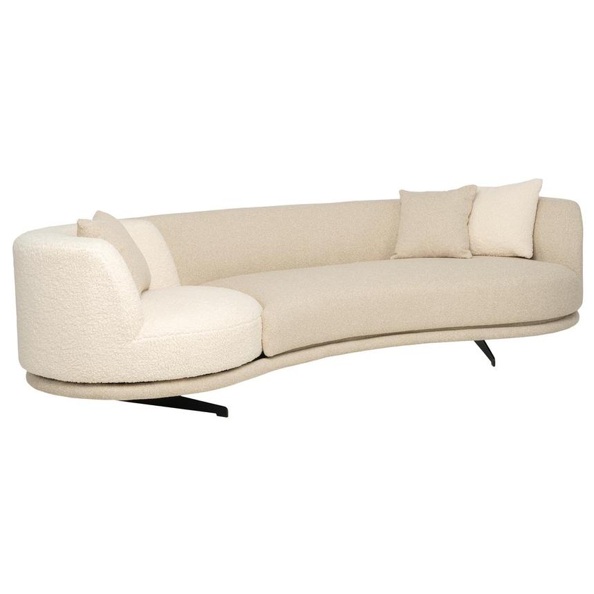 Rhea Cream Swivel Sofa  alternate image, 3 of 12 images.