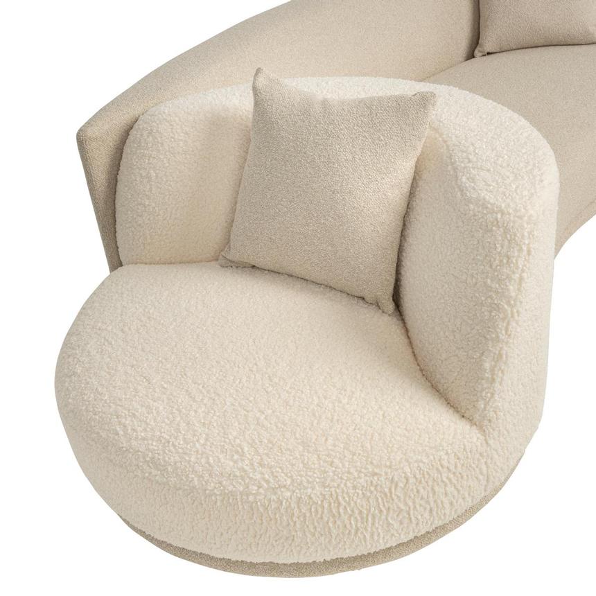 Rhea Cream Swivel Sofa  alternate image, 8 of 12 images.