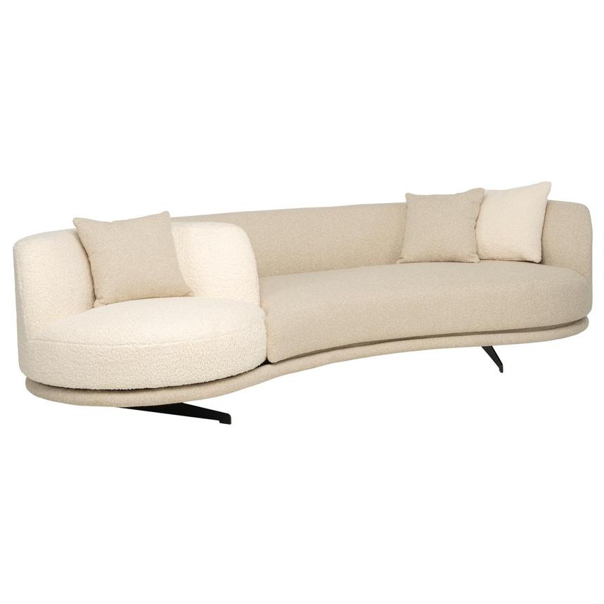 Rhea Cream Swivel Sofa alternate image, 4 of 12 images.