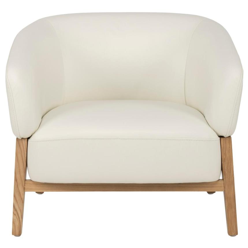 Giada White Leather Accent Chair  alternate image, 3 of 10 images.