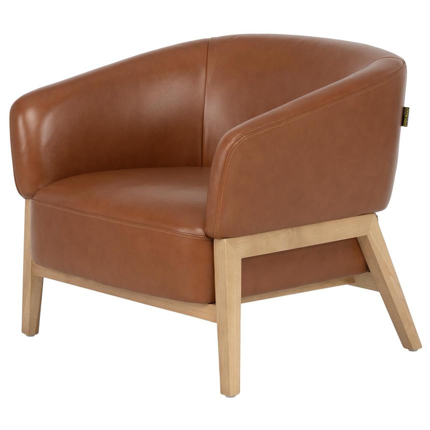 Giada Tan Leather Accent Chair  main image, 1 of 8 images.