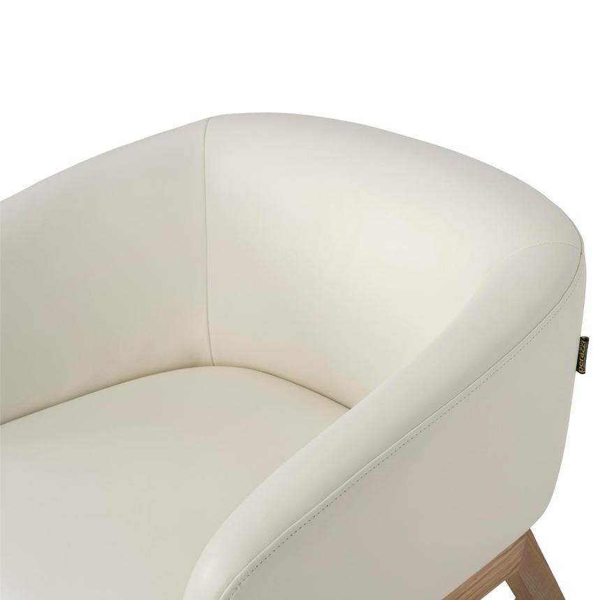 Giada White Leather Accent Chair alternate image, 7 of 10 images.