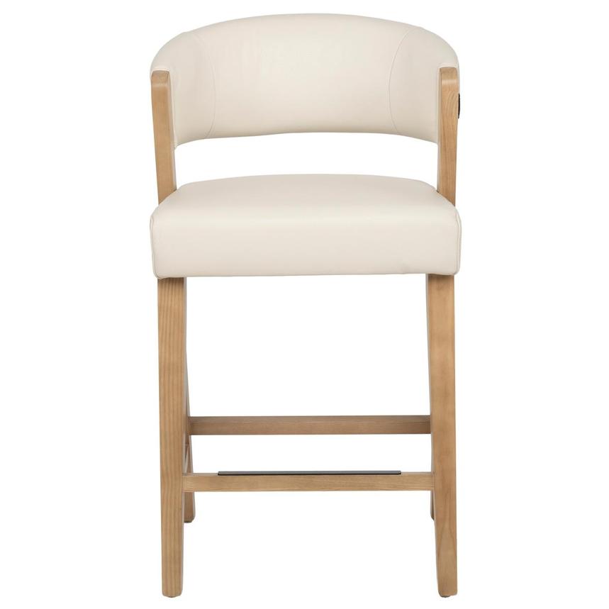 Kayla Taupe Leather Counter Stool alternate image, 2 of 10 images.