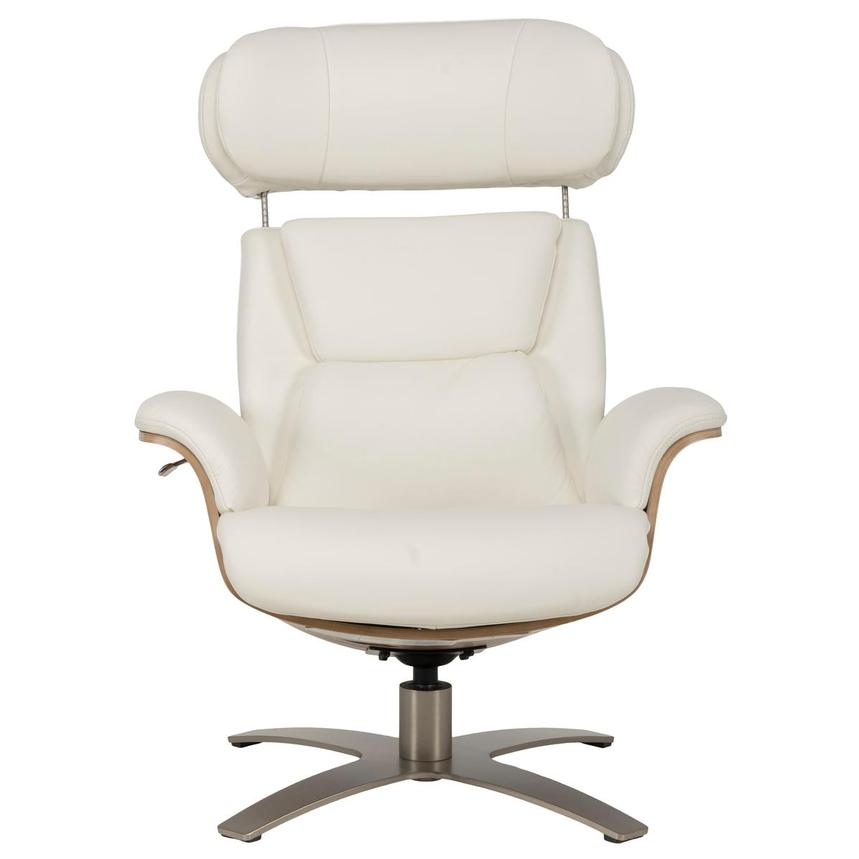 Fabrizio White Leather Accent Chair  alternate image, 3 of 12 images.