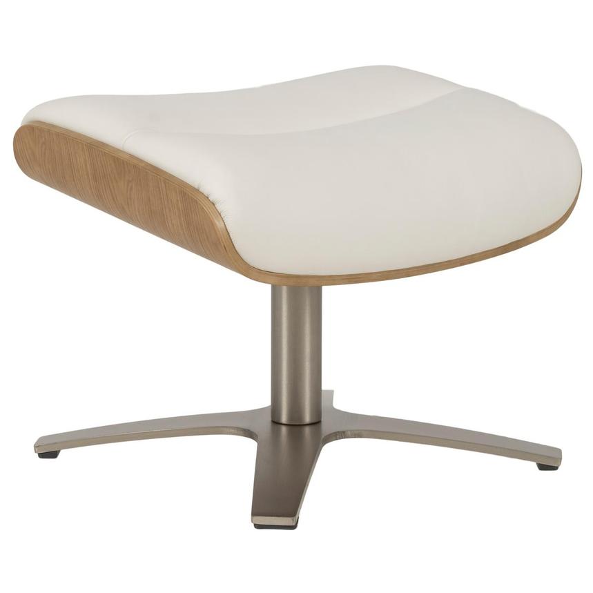 Fabrizio White Leather Ottoman alternate image, 4 of 8 images.