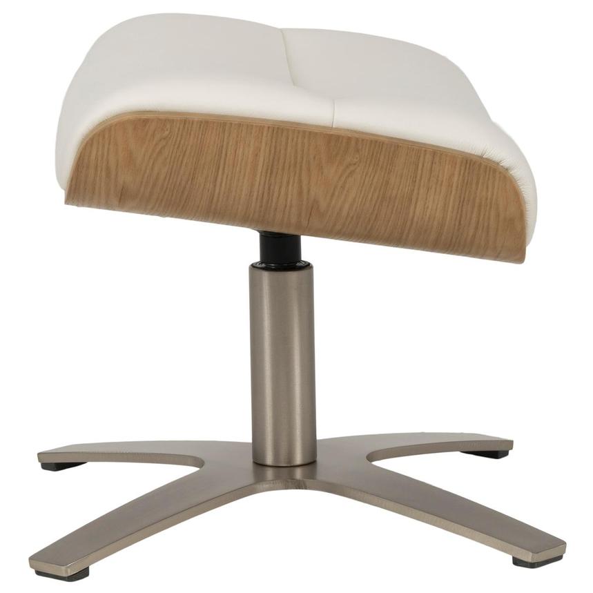 Fabrizio White Leather Ottoman alternate image, 4 of 7 images.
