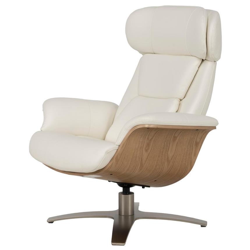 Fabrizio White Leather Accent Chair main image, 1 of 12 images.