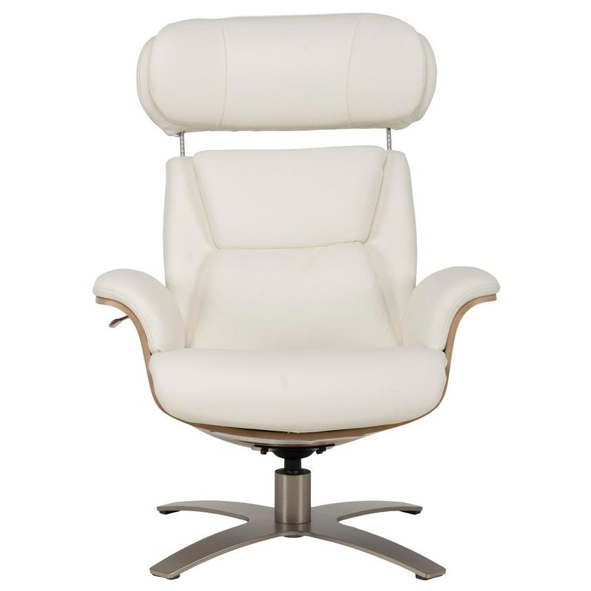 Fabrizio White Leather Accent Chair alternate image, 4 of 13 images.