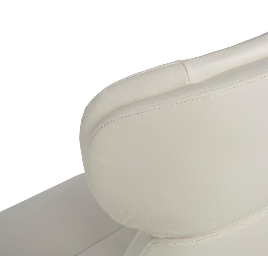 Fabrizio White Leather Accent Chair alternate image, 6 of 12 images.
