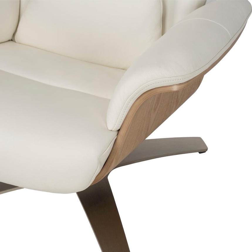 Fabrizio White Leather Accent Chair alternate image, 9 of 13 images.