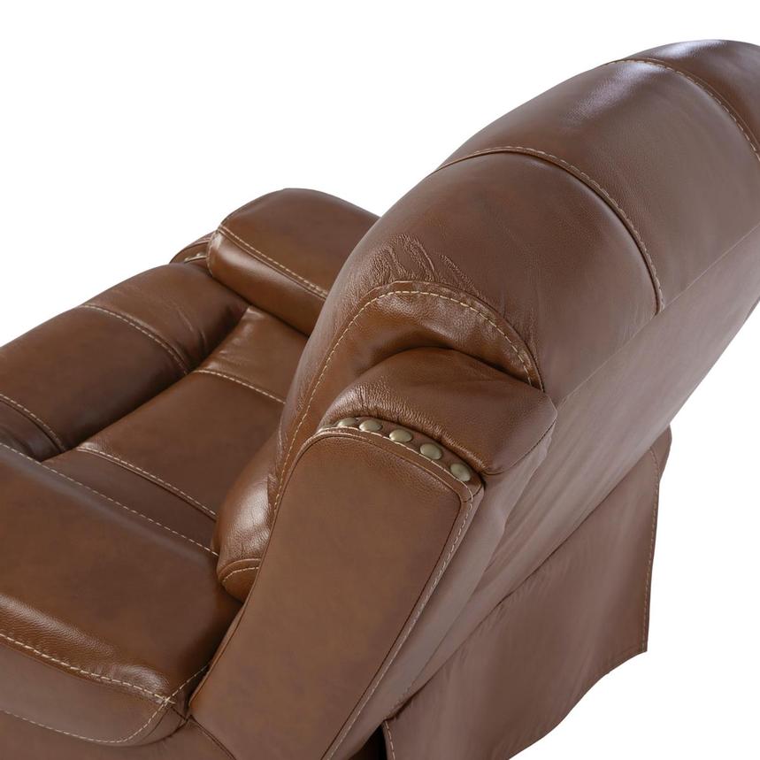 Durham Tan Leather Power Recliner  alternate image, 6 of 11 images.