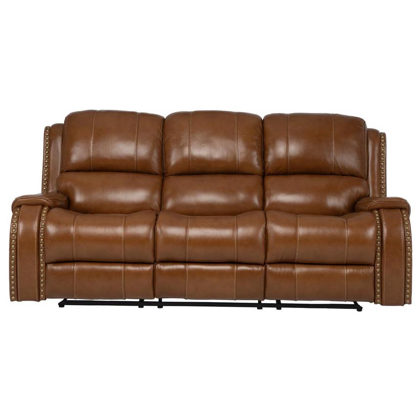 Durham Tan Leather Power Reclining Sofa  main image, 1 of 9 images.