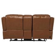 Durham Tan Leather Power Reclining Sofa w/Console  alternate image, 5 of 13 images.