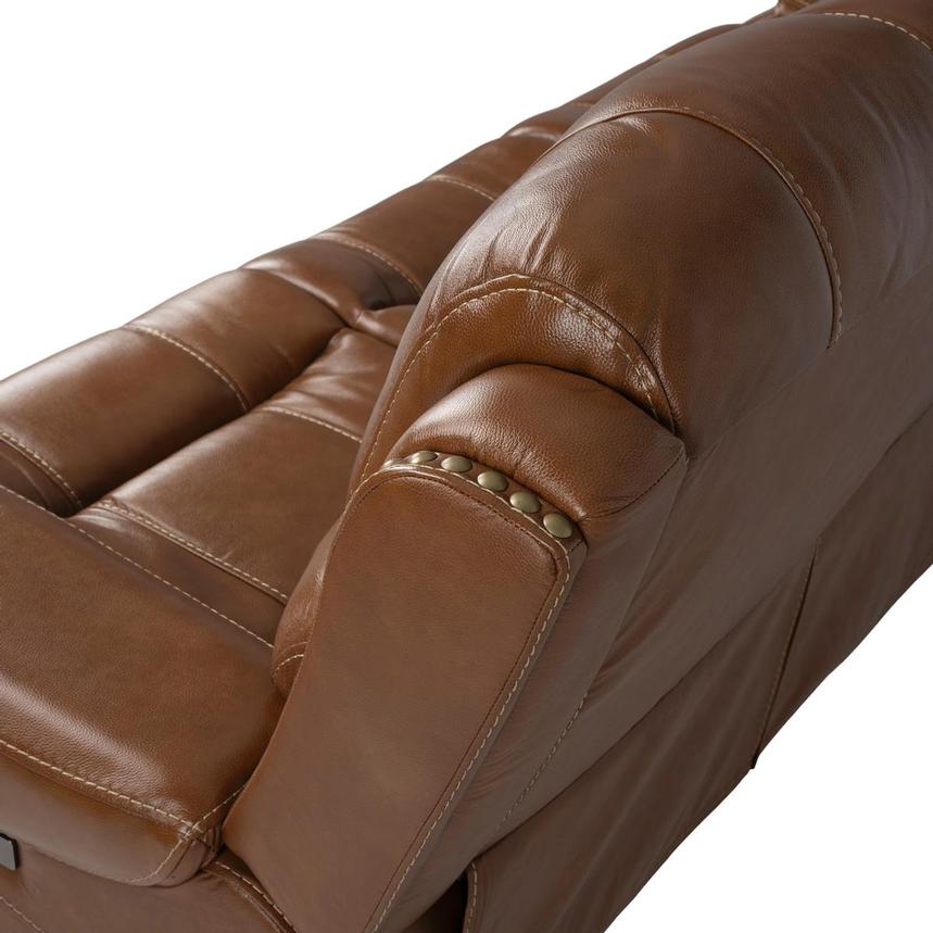 Durham Tan Leather Power Reclining Sofa alternate image, 5 of 9 images.